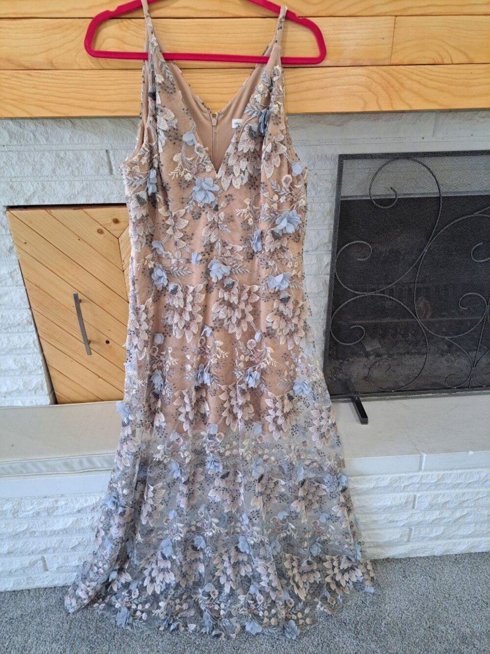 Sidney Deep V-Neck 3D Lace Gown XXL By Dress The Population Floral Multicolor - Picture 4 of 11